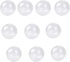 EINEY 透明カプセル 空カプセル ガラポン クレーンゲーム 約32mm クリアカラー 100個セット (ホワイト)