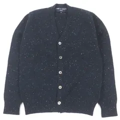 美品　コムデギャルソン　ニットカーディガン　ウール　ドッキング　グリーン LEON掲載】14ゲージウォッシャブルウールカーディガン(トップス