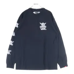 VANS (ヴァンズ) SKULL PIRATE L/S TEE スカル パイレーツ プリント クルーネック ロングスリーブ 長袖Tシャツ カットソー ブラック VN0A2YQTBLK