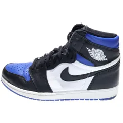 NIKE (ナイキ) AIR JORDAN 1 RETRO HIGH OG ROYAL TOE エア ジョーダン 1 レトロ ロイヤル トゥ ハイカットスニーカー ブルー/ブラック/ホワイト US10.5/28.5cm 555088-041