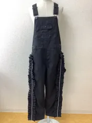 RNA 黒オーバーオール フリル付き