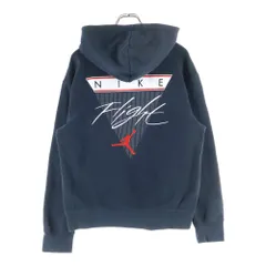 NIKE (ナイキ) ジョーダンブランド フライト プリントプルオーバースウェットパーカー ネイビー CZ8261-010