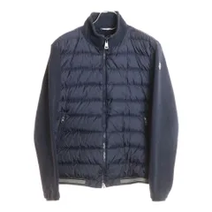 MONCLER (モンクレール) MAGLIA CARDIGAN ジップアップ ナイロン切り替え ダウンジャケット B20918402200 80967 ネイビー