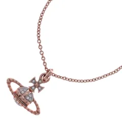 Vivienne Westwood (ヴィヴィアンウエストウッド) オーブモチーフ クリスタルラインストーン ネックレス レディース ピンクゴールド