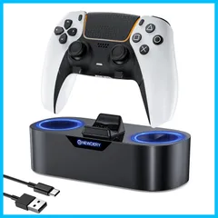【特価商品】コントローラー 充電スタンド PS5 コントローラー edge 充電器 PS5 収納スタンド 急速充電 置くだけ充電 ps5コントローラー 周辺機器 アクセサリ NEWDERY USB-Cケーブル付属 LED指示ランプ付き 過充電防止 コンパクト