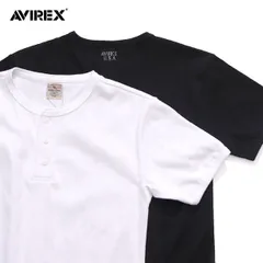 アヴィレックス【AVIREX】783-5934007 / 6143504《DAILY/デイリー》RIB S/S CREW NECK T-SHIRT リブ ショートスリーブ ヘンリーネック Tシャツ 半袖 メンズ