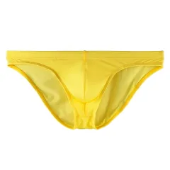 メンズ ビキニ ブリーフ パンツ 下着 薄手 さらさら ピッタリ フィット 立体縫製 ローライズ 前閉じ 大きいサイズ 蛍光 ネオン 無地 おしゃれ セクシー 407