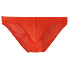 メンズ ビキニ ブリーフ パンツ 下着 薄手 さらさら ピッタリ フィット 立体縫製 ローライズ 前閉じ 大きいサイズ 蛍光 ネオン 無地 おしゃれ セクシー 407