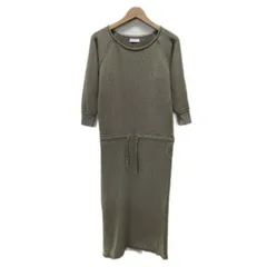 BEAUTY&YOUTH UNITED ARROWS　ワンピース　長袖　ミモレ丈　スウェット　裏毛　無地　ウエストゴム　タイト　バックスリット　カジュアル　古着