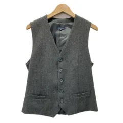 URABAN RESEARCH　ベスト　スーツベスト　レイヤード　Vネック　フルボタン　無地　フロントポケット　カジュアル　古着