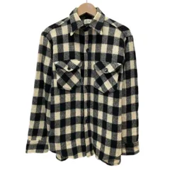 L.L.Bean　ウールシャツ　チェックシャツ　長袖　シャツ　トップス　レギュラーカラー　胸ポケット　アウトドア　古着