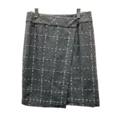 miss Chloe　スカート　巻きスカート　ラップスカート　ミニ丈　チェック　タイト　日本製　古着