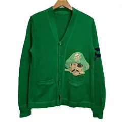 カーディガンセーター　50's vintage　長袖　ニット　Vネック　フルボタン　カレッジ風　レタードカーディガン　古着