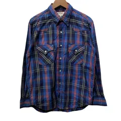 Levi's RED TAB　チェックシャツ　ウエスタンシャツ　長袖　シャツ　トップス　スナップボタン　胸ポケット　赤タブ　スモールe　アメカジ　古着