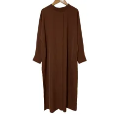 美品 LAUTREAMONT ロートレアモン タックワンピース 38 ブラウン レディース 古着 中古 USED