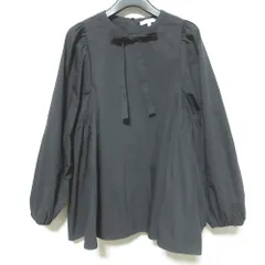 美品♪yori ヨリ バックリボンブラウス36 ネイビー紺 長袖 洗える 日本製 yori バックリボンブラウス 美品♪yori ヨリ バックリボンブラウス36