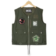 ☆☆DIESEL ディーゼル キルティングベスト サイズ L カーキ メンズ