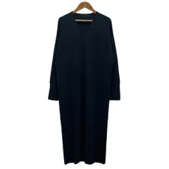 良品 ICB アイシービー Vネック ロング ニット ワンピース XS グレー レディース 古着 中古 USED