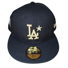 X01030 キャップ NEW ERA MLB 59FIFTY  ブラック メッシュ ベトナム製 ポリエステル100％ ASG2022 LAドジャース ７4/1 57.7cm 帽子 ニューエラ