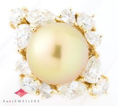 極上大珠14.5mm 南洋白蝶真珠 ダイヤ1.60ct K18ピアス - メルカリ