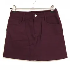 【超美品】ジャックバニー スカート ボルドー 無地 内側インナーパンツ レディース 1(M) ゴルフウェア Jack Bunny