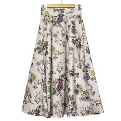 美品 23SS PROPORTION BODY DRESSING プロポーションボディドレッシング ボタニカルスカート サイズS ホワイト レディース 古着 中古 USED