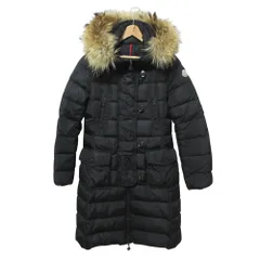 良品 MONCLER モンクレール GENEVRIER フーデッド ダウンコート サイズ0 ブラック  レディース 古着 中古 USED