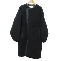 HYKE FAUX SHEARLING COAT ボアコート 黒　サイズ2美品 HYKE（ハイク） 【美品/定価6.1万】ハイク *FAUX SHEARLING COAT ボア