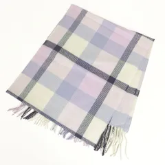 BLUE LABEL CRESTBRIDGE ブルーレーベル ★チェック柄　フリンジマフラー　ピンク系　＊ma16