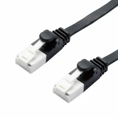 【新品】 エレコム LANケーブル/CAT6A/爪折れ防止/フラット/2m/ブラック LD-GFAT/BK20