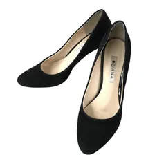 ZK23 DIANA ダイアナ スエード調 パンプス ポインテッドトゥ ピンヒール ブラック 23cm