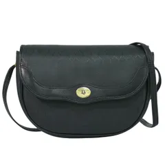 本物 クリスチャン ディオール Christian Dior ハニカム柄 ショルダーバッグ ポシェット PVC ブラック バッグ 中古・