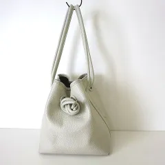 ヴァジック VASIC ボンド ミニ BOND MINI 2Way ハンドバッグ ショルダーバッグ レザー 巾着 ライトグレー チョーク かばん 鞄 カバン