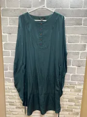 【B3-01】◇ATSURO TAYAMA     サイズ36    ワンピース　緑　無地