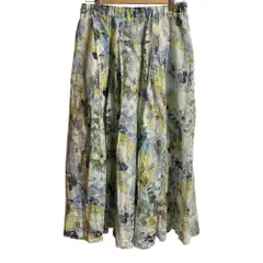 新品同様 INGEBORG インゲボルグ フラワープリント ロング イージースカート A2272FS 502 マルチカラー レディース 古着 中古 USED