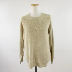 グローブ grove ニット セーター 長袖 ラメ ベージュ L *A198