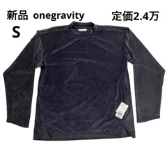 G70 新品 定価2.4万 onegravity ベロア シャツ  カットソー  【サイズ：S】 チャコール 日本製 エストネーション ワングラビティ メンズ おしゃれ お洒落 大人 C1821
