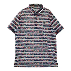 サイズ：6 JACK BUNNY ジャックバニー  半袖ポロシャツ ボタンダウン 花総柄 ネイビー系 [240101592904] ゴルフウェア メンズ ストスト