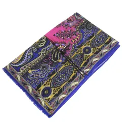 美品 ETRO エトロ ペイズリー柄 カシミヤ×シルク ストール マルチカラー メンズ レディース 古着 中古 USED