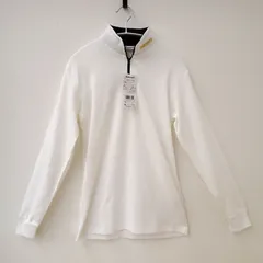 古着　DESCENTE デサント　新品タグ付き　メンズ長袖ロングTシャツ　ホワイト系　Lサイズのサムネイル