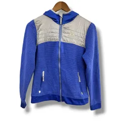 GERRY ジェリー ジップアップパーカー フード付き 青・白 ブルー・ホワイト 古着