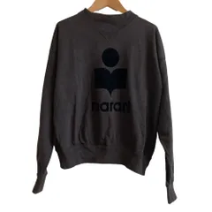 美品 ISABEL MARANT ETOILE イザベルマランエトワール ロゴプリント スウェット プルオーバー トレーナー サイズ36 チャコールグレー レディース 古着 中古 USED