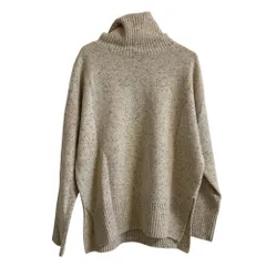 美品 theory luxe セオリーリュクス タートルネック ミックス ニット プルオーバー セーター サイズ38 ベージュ レディース 古着 中古 USED