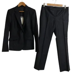 未使用 ICB Complete アイシービー ウール ストレッチ ストライプ ジャケット パンツ スーツ セットアップ サイズ9/11 ネイビー レディース 古着 中古 USED