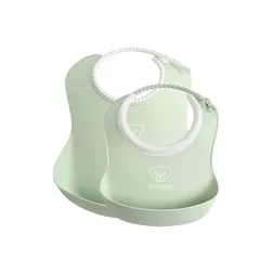 [ベビービョルン] ベビー スタイ 2サイズセット パウダーグリーン 成長に合わせた2サイズ 首回り無段階調整可能 わずか66gの超軽量設計 (シリコン不使用)