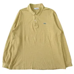 美品 LACOSTE フレンチラコステ フレラコ 鹿の子 ポロシャツ カットソー 長袖 ロゴ フランス製 ヴィンテージ ビンテージ サイズ5 メンズ 古着 中古 USED