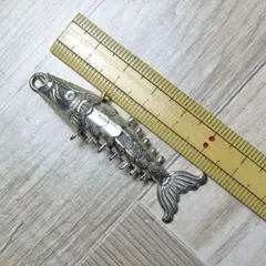 希少限定3個　純銀製　お魚　　ペンダントトップ(大)　シルバーチャーム　お魚　　日本製　和の小物　希少　日本職人細工