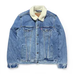 USA 古着 LEVIS PREMIUM リーバイス プレミアム シェルパトラッカージャケット ビッグE デニムボアジャケット ジージャン メンズM AK0374