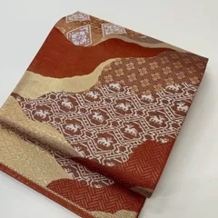 袋帯 名物烈 金彩の上品な加工 正絹 MA-3052