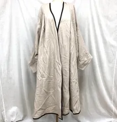 NOBLE 19SS STAIR 日本製 ブランケットコート ポケット付き フェイクレザーパイピング ショールカラー マフラー ウール90% ベージュ FREE